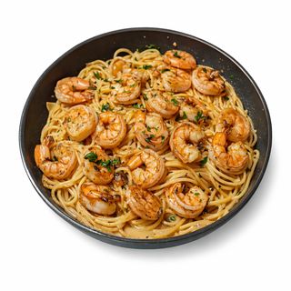 Spaghettis Aux Crevettes Au Fromage