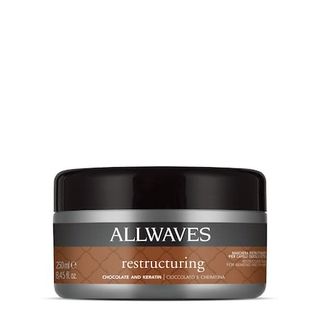 Masca Allwaves cu ciocolata si keratina pentru par subtire si degradat 250ml