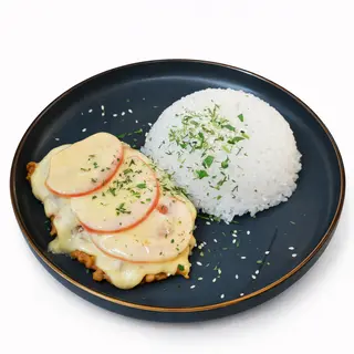 Шницель Марийка с рисом д