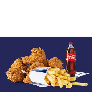 6 Pieces + Chips+ Free 1.25L Pet Soda