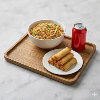 Menù riso, spaghetti classico, fritto, bibita