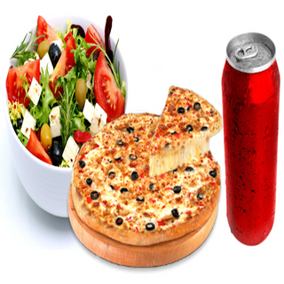 Menú for one (3 ingredientes), ensalada y bebida