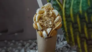 Banana nuts waffle