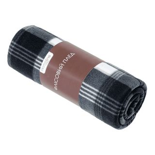 Плед Home line Полар Принт флісовий в клітинку червоно-сірий 160х220 см (шт)