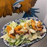 Salad with crispy prawns