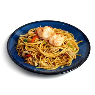 259.fideos fritos con gambas