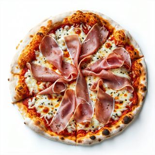 Pizza prosciutto media 