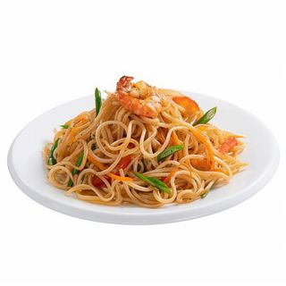 tallarines con gambas