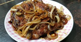 Pork With Onion and green chili