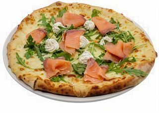 Pizza de salmón