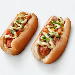 Sandwich Hot Dog avec Frites