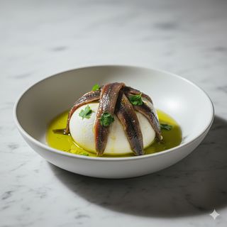 Burrata con alici