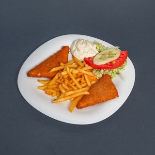 Pohovani sir sa pomfritom velika porcija