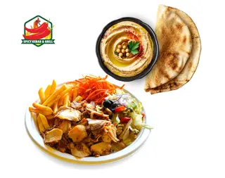Talerz kebab Mega + Hummus z Pitą