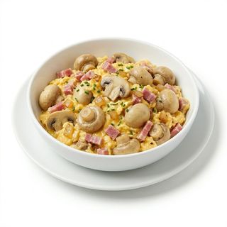 Ración De Revuelto De Champiñones Y Jamón