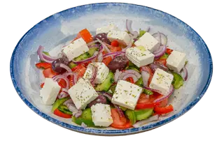 Salata Greceasca cu branza feta si oregano