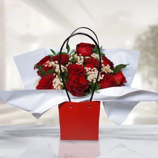 Red Bloom Bag