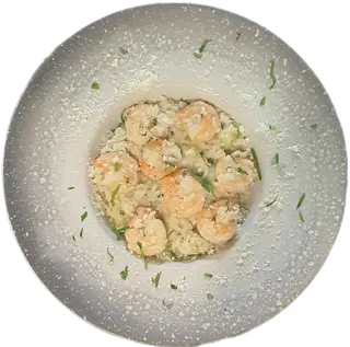 Risotto zucchine e gamberi