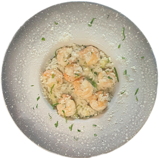 Risotto zucchine e gamberi