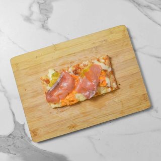 Fiori di zucca e salmone - 4 tranci