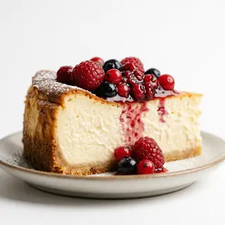 Tarta De Queso Con Frutos Rojos (Porción)
