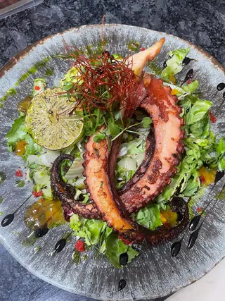 Tentacule de caracatiţă la grill