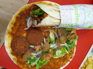 Menú Durum vegetal falafel