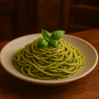Spaghetti con Salsa Pesto