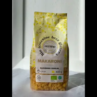 BIO Tjestenina 100% Gluten free Makaroni 400 g