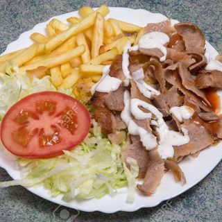 Menú Plato Shawarma con pan y benida