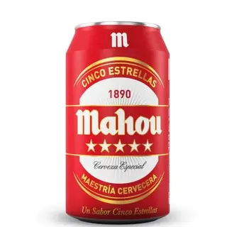 Cerveza Mahou 5 Estrellas Lata 33cl.
