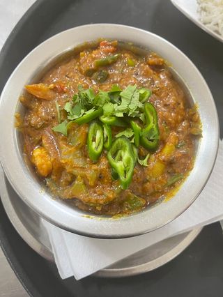 60.King prawns jalfrezi (a bit spicy)