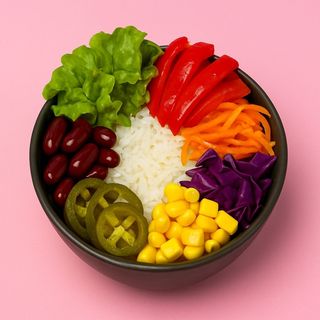  ბოული ბრინჯით და ბოსტნეულით