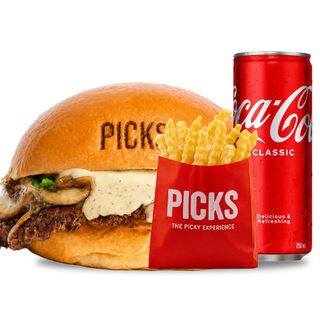 MENU SWISS MUSHROOM BRGR 