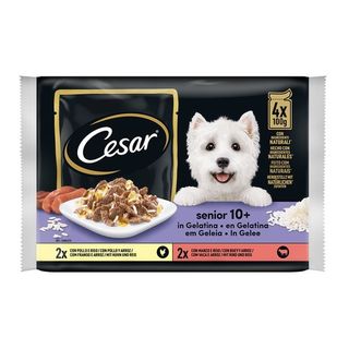 Cesar Mezcla de Carnes Gelatina en Bolsita para Perros Sénior - Multipack - 100GR