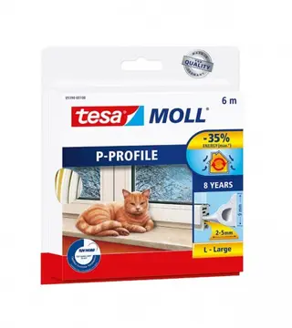 (207172) Dihtung za prozore TESAMOLL P-profil bijeli 6m