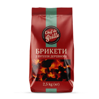 Брикет деревинновугільний Chef de Grille (2,5кг)