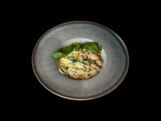 Паста з курячим стегном та гливами (420g)