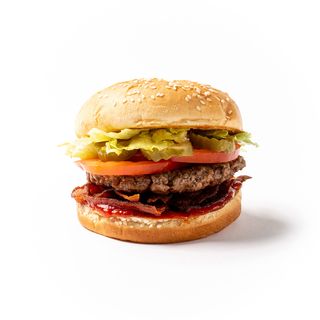 Hamburguesa pequeña con beicon