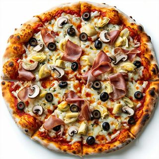 Quattro stagioni divisa in quattro spicchi