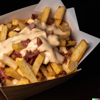 Patatas Fritas Con Beicon Y Queso