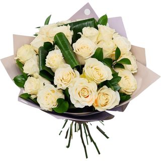 Buchet cu 19 trandafiri albi