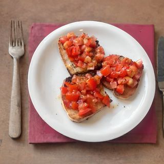 Tris di bruschette al pomodoro & basilico