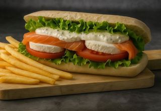 Bocadillo de salmón