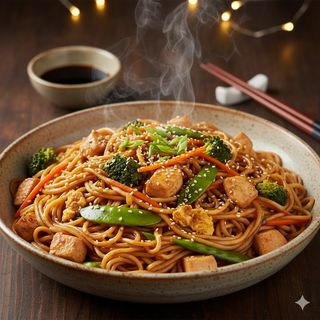 Spaghetti normali con pollo