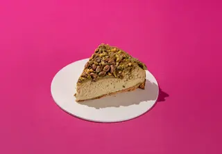 Tarta De Queso Porción Pistacho Italiano