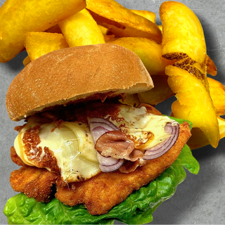 Chicken BBQ con patatine fritte