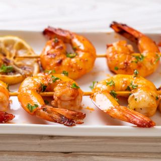 Brochetas de Langostinos