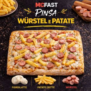 PINSA--patate-wurstel--