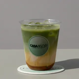 Iced Caramel Banana Matcha